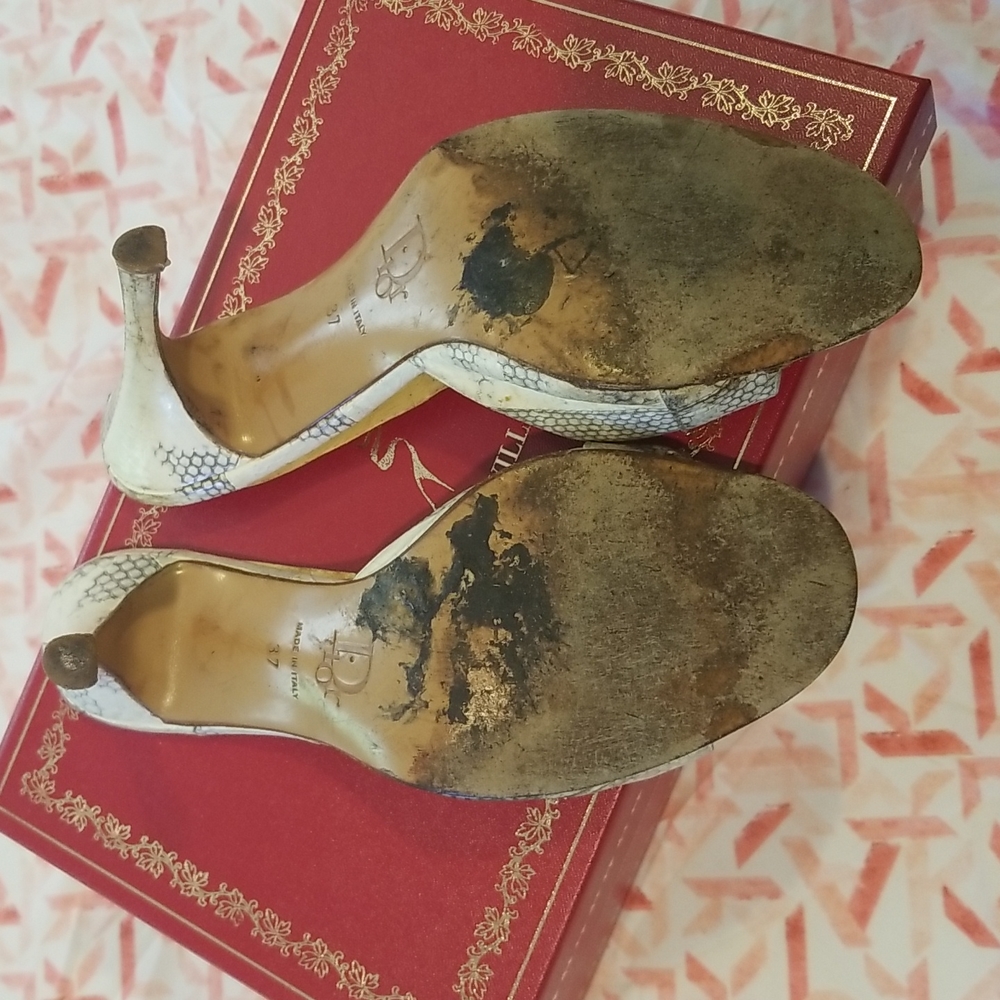 Christian dior snake skin heels - Picture 3 of 3